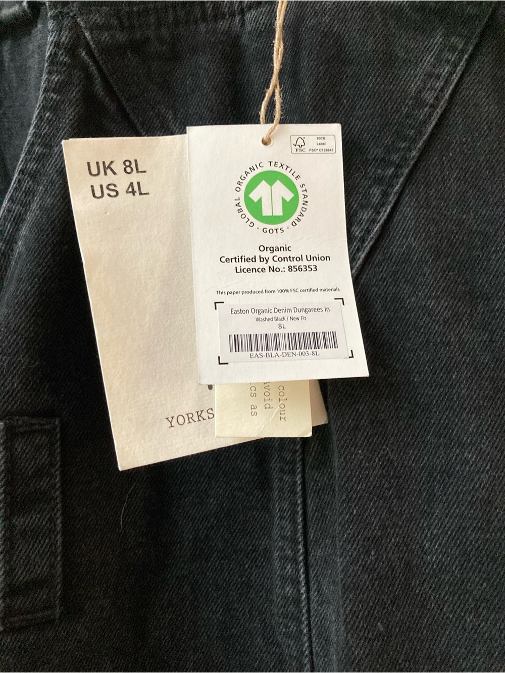 NWT Lucy & Yak | Black Denim Women's Overalls - Casual Relaxed Fit - Picture 12 of 12